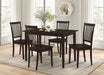 Gomez 5-piece Rectangular Dining Table Set Cappuccino - U&U Home Budget Furniture (Carteret, NJ)