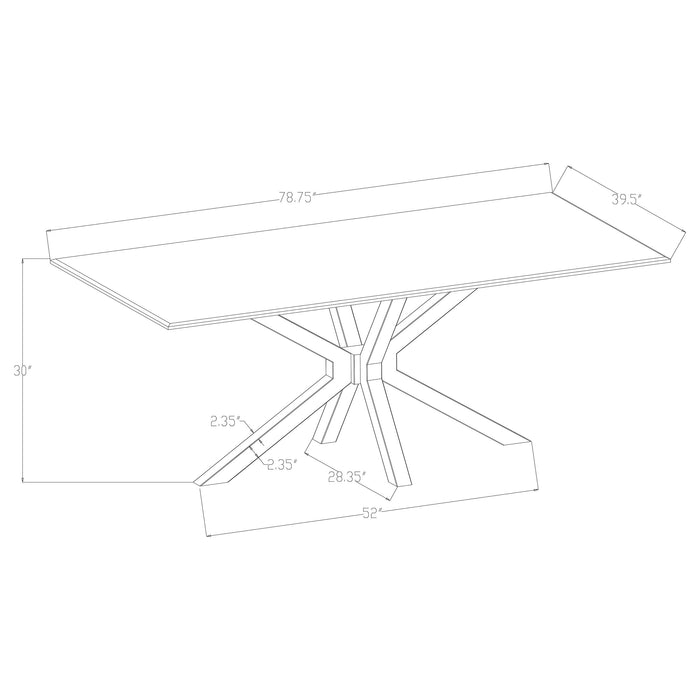 Venera Dining Table - U&U Home Budget Furniture (Carteret, NJ)