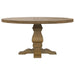 Florence 5-piece Round Dining Table Set Rustic Honey - U&U Home Budget Furniture (Carteret, NJ)