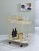 Desiree 2-tier Bar Cart with Casters Black - U&U Home Budget Furniture (Carteret, NJ)