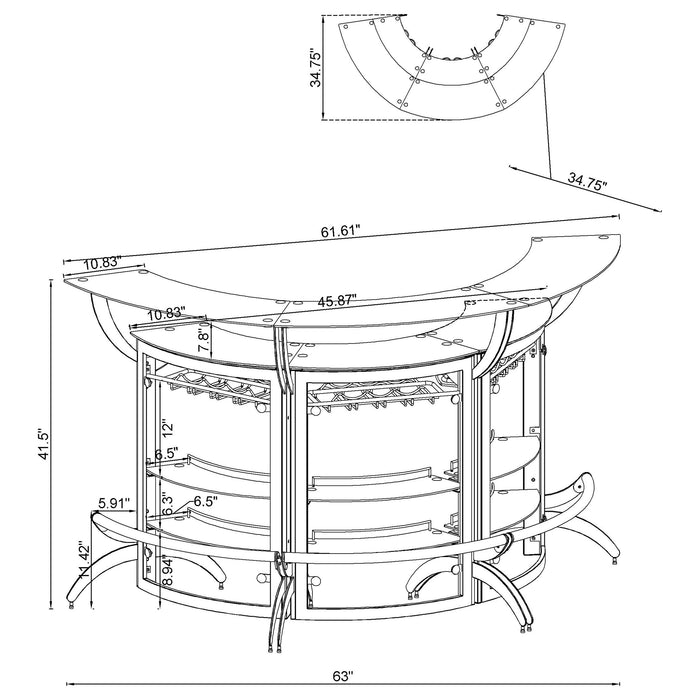 Dallas Home Bars - U&U Home Budget Furniture (Carteret, NJ)
