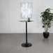 Keanu Pedestal Cloud-Shaped Top Bar Table Black - U&U Home Budget Furniture (Carteret, NJ)