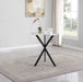 Kenzo Round Metal Top Bar Table Silver and Sandy Black - U&U Home Budget Furniture (Carteret, NJ)
