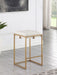 Nadia Square Padded Seat Counter Height Stool (Set of 2) Beige and Gold - U&U Home Budget Furniture (Carteret, NJ)