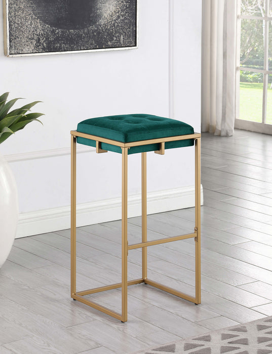 Nadia Square Padded Seat Bar Stool (Set of 2) - U&U Home Budget Furniture (Carteret, NJ)