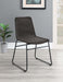 Dacy Upholstered Dining Chairs (Set of 2) Brown and Sandy Black - U&U Home Budget Furniture (Carteret, NJ)