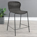 Mckinley Upholstered Counter Height Stools with Footrest (Set of 2) Brown and Sandy Black - U&U Home Budget Furniture (Carteret, NJ)