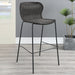 Mckinley Upholstered Bar Stools with Footrest (Set of 2) Brown and Sandy Black - U&U Home Budget Furniture (Carteret, NJ)