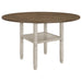 Sarasota Counter Height Table with Shelf Storage Nutmeg and Rustic Cream - U&U Home Budget Furniture (Carteret, NJ)