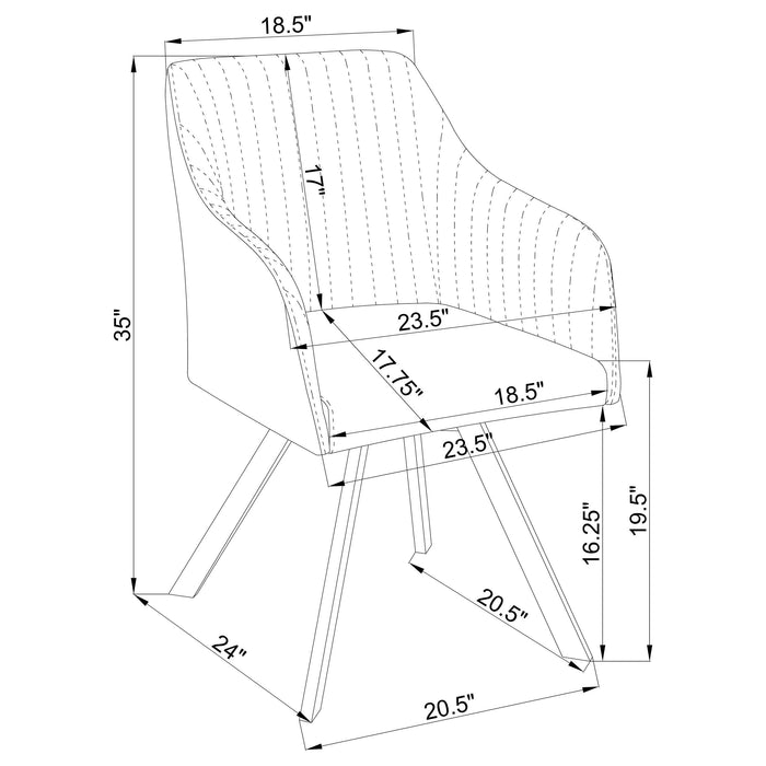Arika Arm Chairs - U&U Home Budget Furniture (Carteret, NJ)