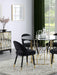 Lindsey Arched Back Upholstered Side Chairs Black (Set of 2) - U&U Home Budget Furniture (Carteret, NJ)