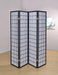 Roberto 4-panel Folding Screen Black and White - U&U Home Budget Furniture (Carteret, NJ)
