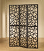 Nailan 3-panel Open Mosaic Pattern Room Divider Black - U&U Home Budget Furniture (Carteret, NJ)