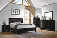 Briana Panel Bedroom Set California King, Eastren King, & Queen with Sleigh Headboard Black 4 & 5 Piece - U&U Home Budget Furniture (Carteret, NJ)