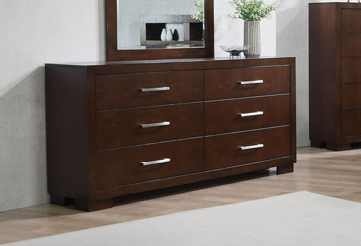 Jessica 6-drawer Dresser Cappuccino - U&U Home Budget Furniture (Carteret, NJ)