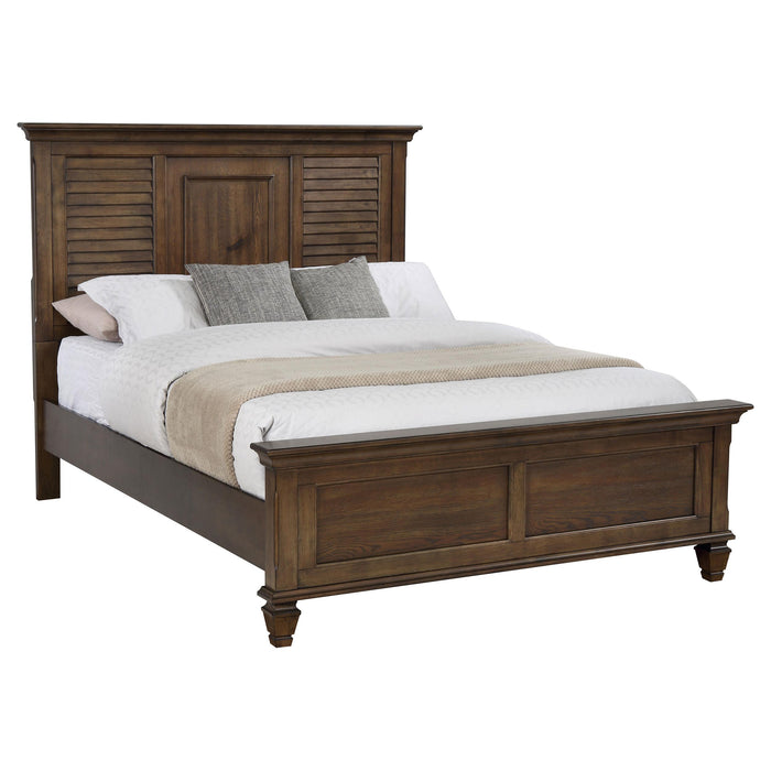 Franco Eastern King & Queen Panel Bed Antique White & Oak - U&U Home Budget Furniture (Carteret, NJ)