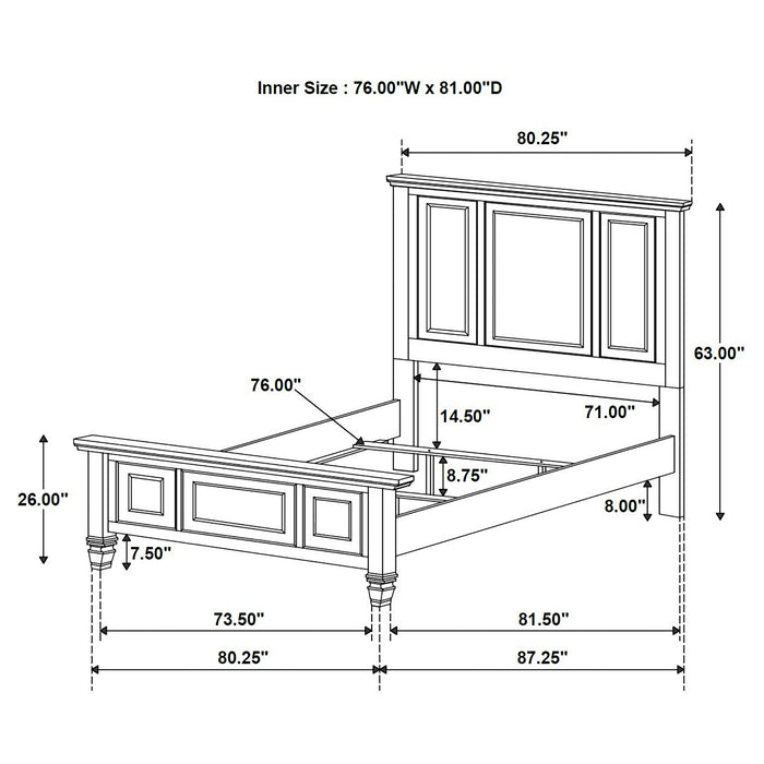 Sandy Beach 4 & 5 Piece Pc Bedroom Set Cal.King & E.King - U&U Home Budget Furniture (Carteret, NJ)