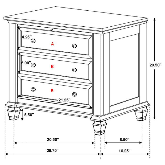 Sandy Beach 4 & 5 Piece Pc Bedroom Set Cal.King & E.King - U&U Home Budget Furniture (Carteret, NJ)