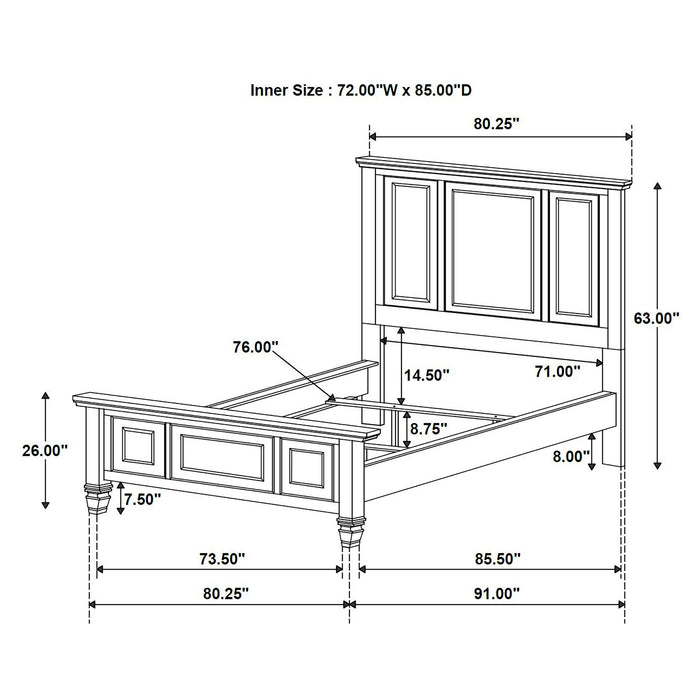Sandy Beach California King & E.King Bed - U&U Home Budget Furniture (Carteret, NJ)