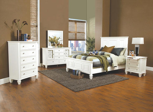 Sandy Beach Bedroom Set with High Headboard - U&U Home Budget Furniture (Carteret, NJ)