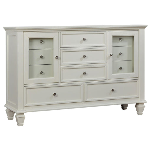 Sandy Beach 11-drawer Rectangular Dresser Cream White - U&U Home Budget Furniture (Carteret, NJ)