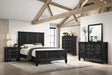 Sandy Beach 4 & 5 Piece Storage Bedroom Set with Sleigh Headboard E.King, Queen, & Cal.King - U&U Home Budget Furniture (Carteret, NJ)