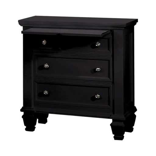 Sandy Beach 3-drawer Nightstand Black - U&U Home Budget Furniture (Carteret, NJ)