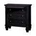 Sandy Beach 3-drawer Nightstand Black - U&U Home Budget Furniture (Carteret, NJ)
