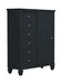 Sandy Beach Door Chest with Concealed Storage Black - U&U Home Budget Furniture (Carteret, NJ)