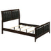 Carlton Full & Twin Upholstered Panel Bed Cappuccino and Black - U&U Home Budget Furniture (Carteret, NJ)