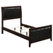 Carlton Full & Twin Upholstered Panel Bed Cappuccino and Black - U&U Home Budget Furniture (Carteret, NJ)