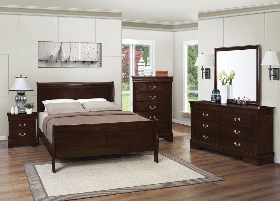 Louis Philippe Queen Beds - U&U Home Budget Furniture (Carteret, NJ)