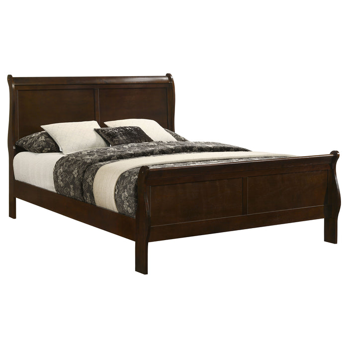 Louis Philippe Sleigh Panel Bed
