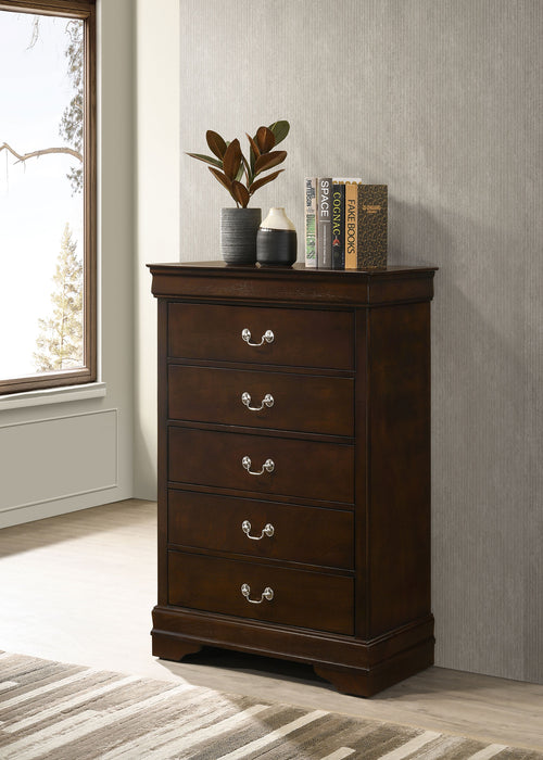 Louis Philippe Chest Brown - U&U Home Budget Furniture (Carteret, NJ)