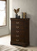 Louis Philippe Chest Brown - U&U Home Budget Furniture (Carteret, NJ)