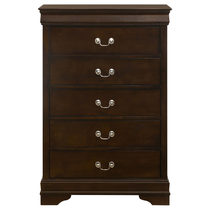 Louis Philippe Chest Brown - U&U Home Budget Furniture (Carteret, NJ)