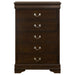 Louis Philippe Chest Brown - U&U Home Budget Furniture (Carteret, NJ)
