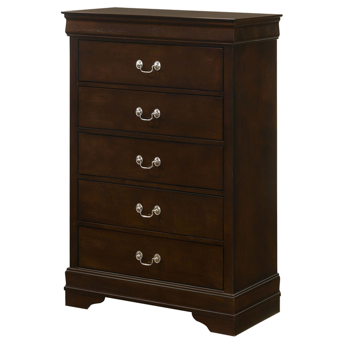 Louis Philippe Chest Brown - U&U Home Budget Furniture (Carteret, NJ)
