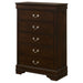 Louis Philippe Chest Brown - U&U Home Budget Furniture (Carteret, NJ)