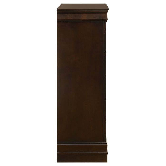 Louis Philippe Chest Brown - U&U Home Budget Furniture (Carteret, NJ)