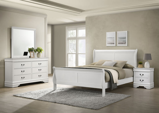 Louis Philippe 4 & 5 Piece Bedroom Set Full, Twin, King, & Queen - U&U Home Budget Furniture (Carteret, NJ)