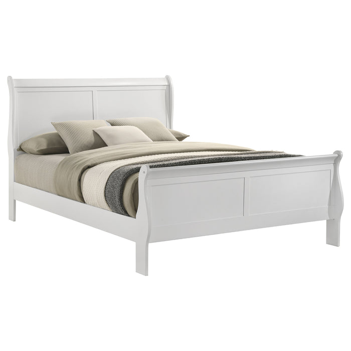 Louis Philippe Eastern King, Full, & Queen Bed - U&U Home Budget Furniture (Carteret, NJ)
