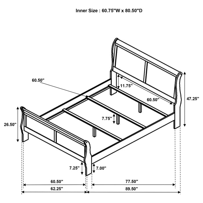 Louis Philippe 4 & 5 Piece Bedroom Sets Twin & Queen - U&U Home Budget Furniture (Carteret, NJ)