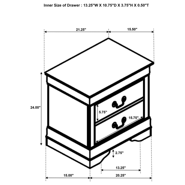 Louis Philippe 4 & 5 Piece Bedroom Sets Twin & Queen - U&U Home Budget Furniture (Carteret, NJ)