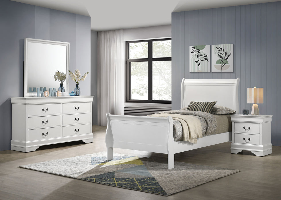 Louis Philippe 4 & 5 Piece Bedroom Sets Twin & Queen - U&U Home Budget Furniture (Carteret, NJ)
