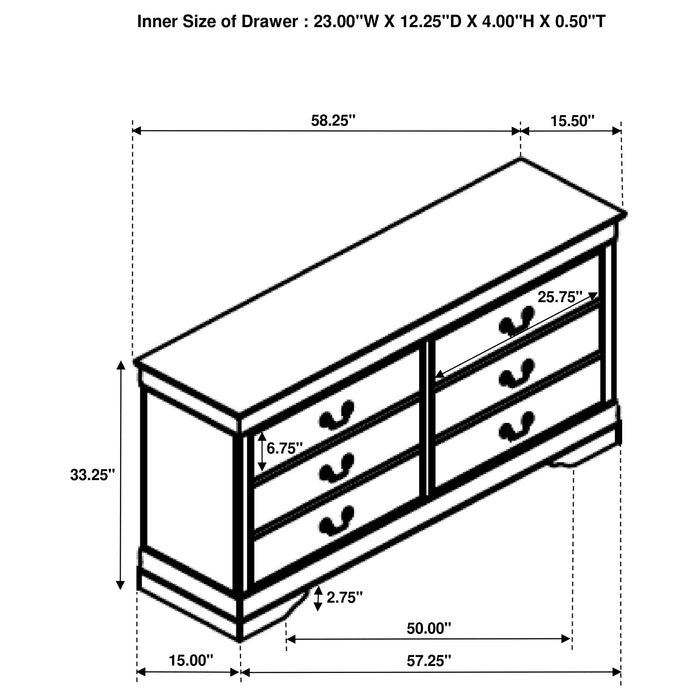 Louis Philippe 4 & 5 Piece Bedroom Sets Twin & Queen - U&U Home Budget Furniture (Carteret, NJ)