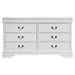 Louis Philippe 6-drawer Dresser White - U&U Home Budget Furniture (Carteret, NJ)