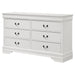 Louis Philippe 6-drawer Dresser White - U&U Home Budget Furniture (Carteret, NJ)