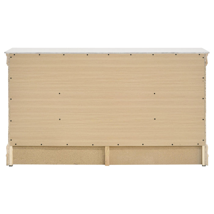 Louis Philippe 6-drawer Dresser White - U&U Home Budget Furniture (Carteret, NJ)