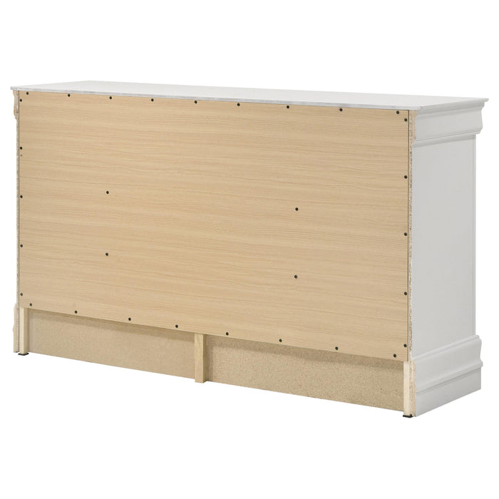 Louis Philippe 6-drawer Dresser White - U&U Home Budget Furniture (Carteret, NJ)